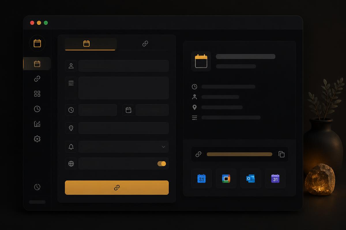 Event Link Generator dashboard interface